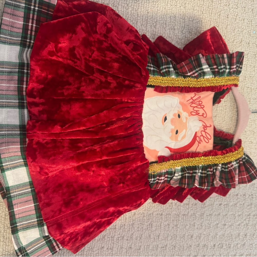 Custom Etsy Festive Red Santa Dress for Kids
